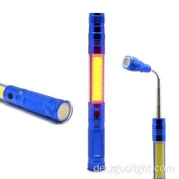 Multifunktions 3 LED + 3W COB-Teleskop-Magnet-Taschenlampe